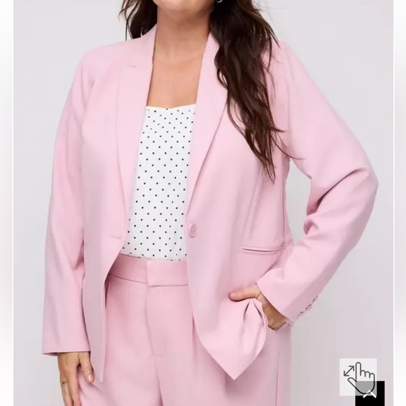 torrid Jackets & Blazers - NWT tailored twill classic blazer in pink/bleached mauve